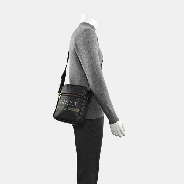 Print Calfskin Black