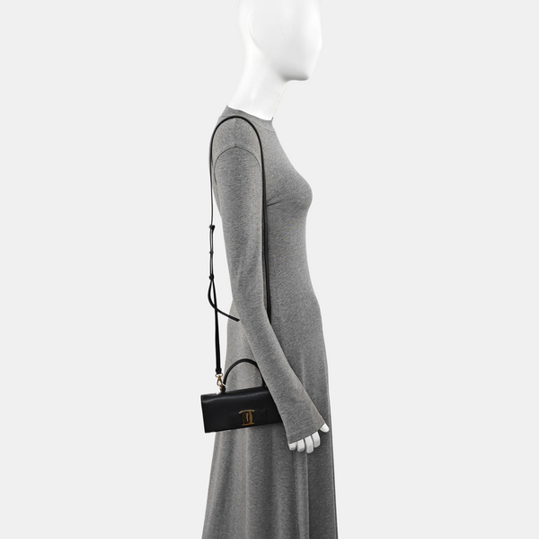 Calfskin Shoulder Bag Black