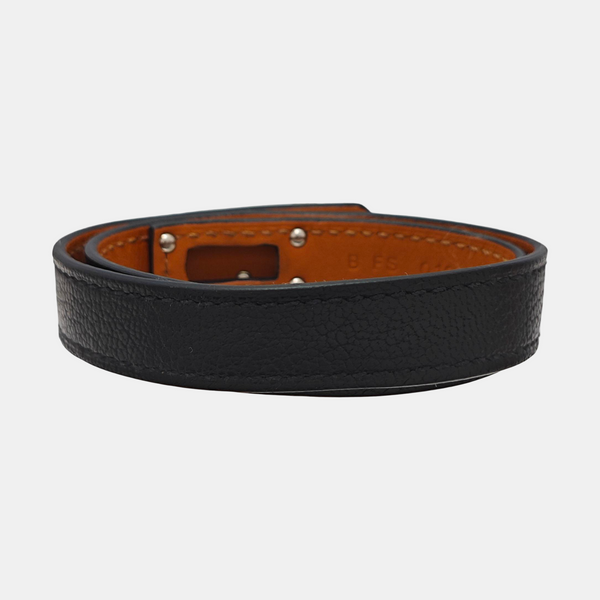 Kelly Gold Plated Black Bangle