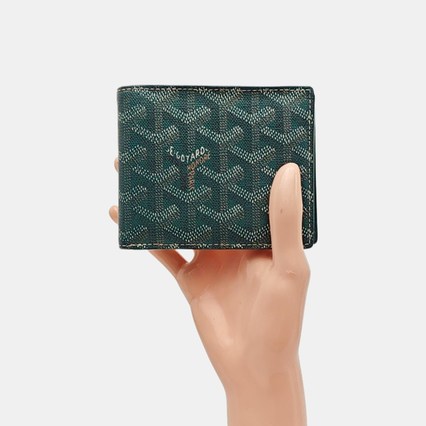 Saint-Marc Coated Canvas Green Wallet