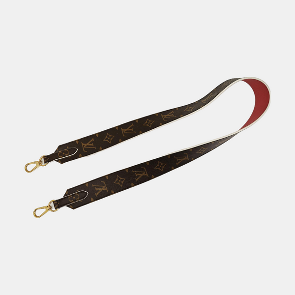 Monogram Leather Brown Bag Strap
