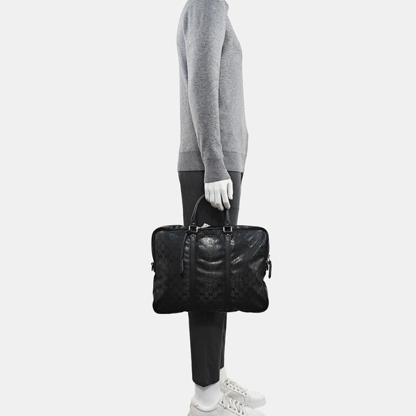 GG Imprime Monogram Coated Canvas Black