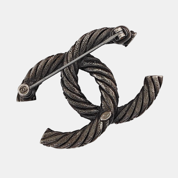 Broche Vintage de Metal Negro