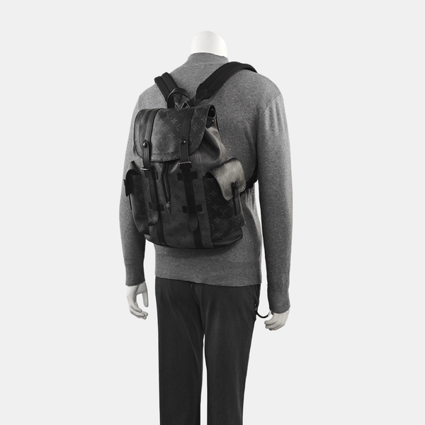 CHRISTOPHER PM Monogram Coated Canvas Gray