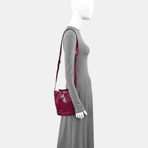 Calfskin Bucket Bag Red