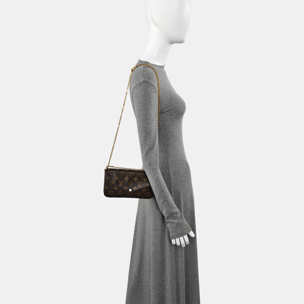 FÉLICIE Monogram Coated Canvas Brown