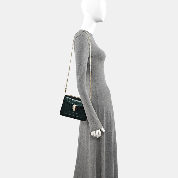 SERPENTI FOREVER Small Patent Leather Green