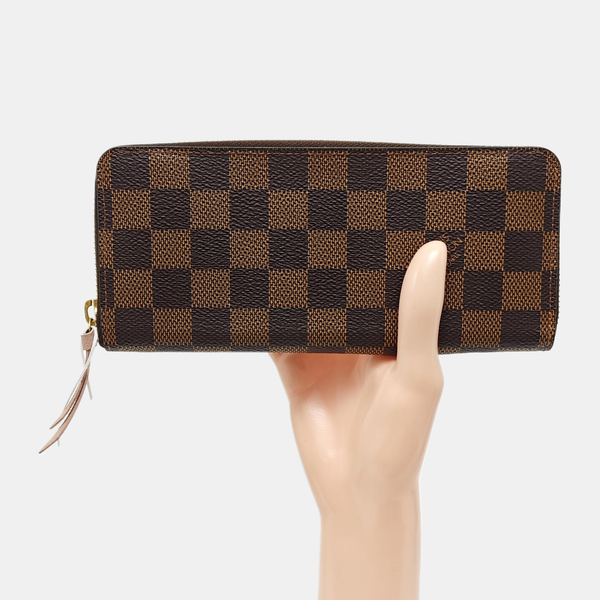 CLÉMENCE Damier Ebene Coated Canvas Brown Wallet
