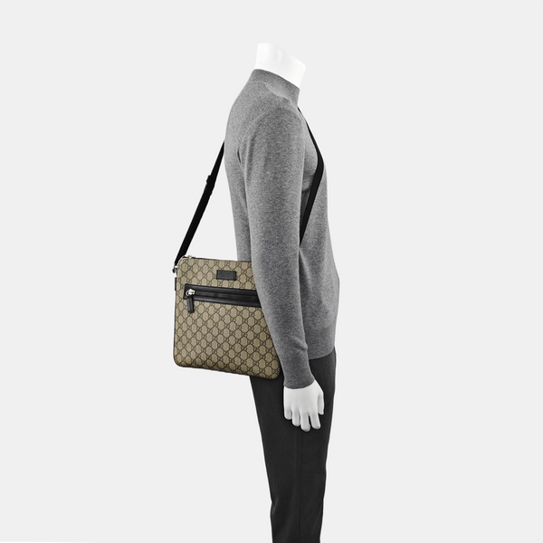 GG Supreme Monogram Coated Canvas Black