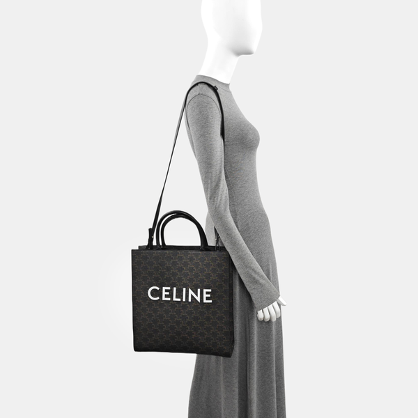 CABAS CELINE Small Coated Canvas Black
