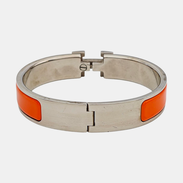 Clic H Metal Silver Bangle