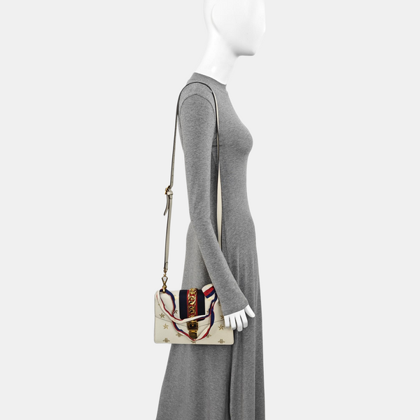 Calfskin Shoulder Bag Small White