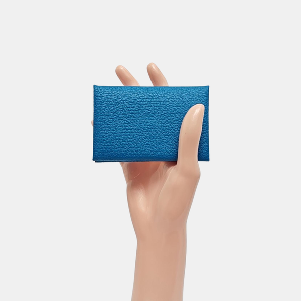 Calvi Chèvre Mysore Blue Card Holder