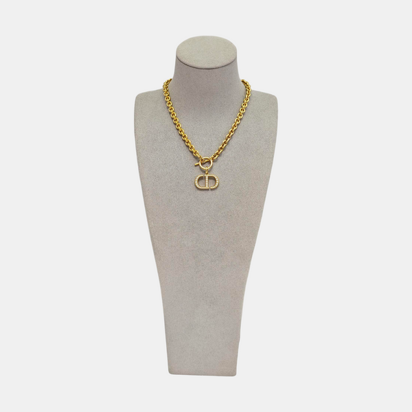 Petit CD Metal Gold Necklace