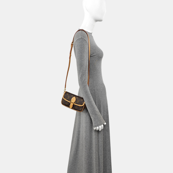 DIANE Nano Monogram Coated Canvas Brown