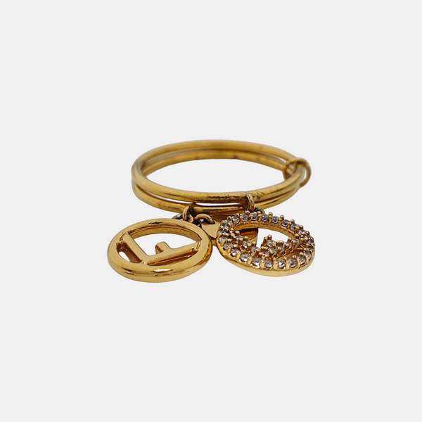 F Is Metal Gold Ring EU 54