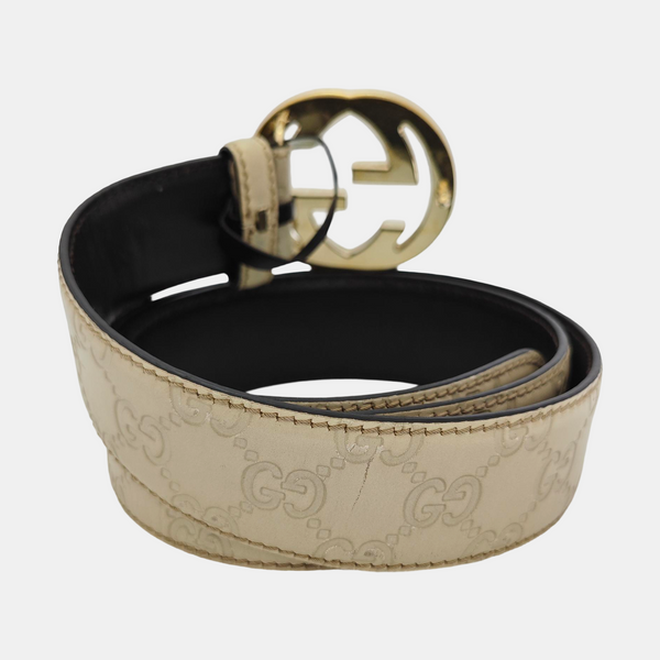 Leather Belt White