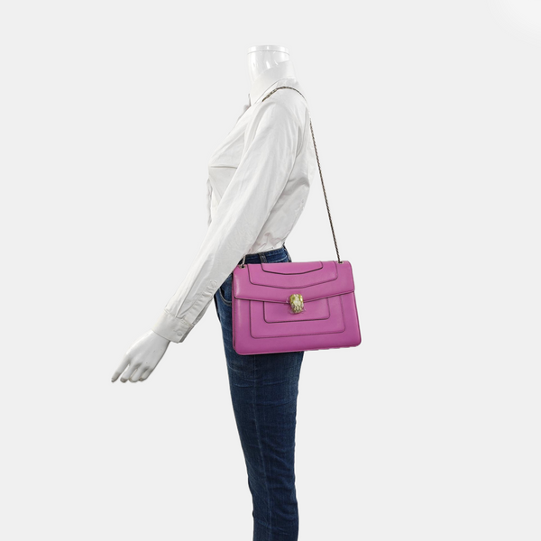 SERPENTI FOREVER Medium Calfskin Pink