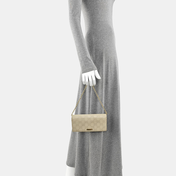 Monogram Calfskin Top Handle Bag Beige
