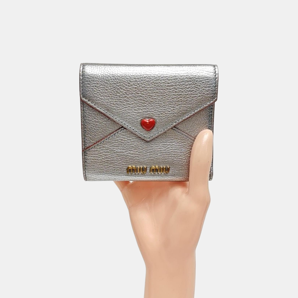 Love Lambskin Gray Wallet