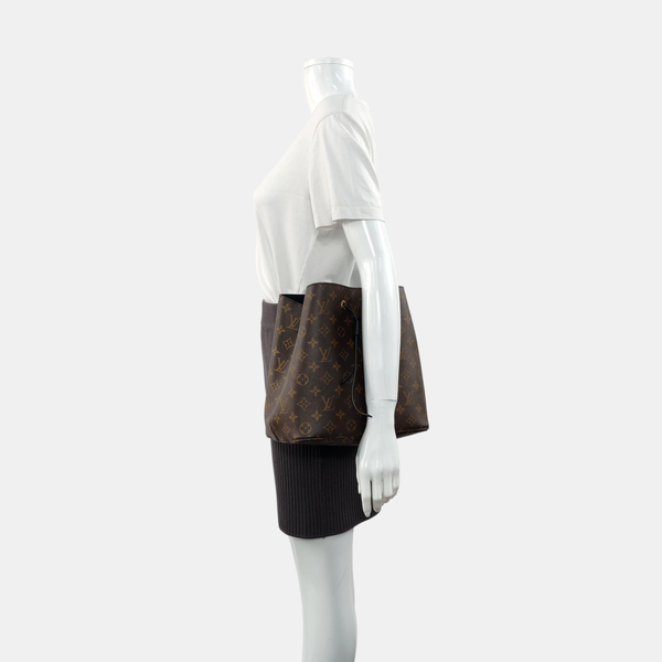 NÉONOÉ MM Monogram Coated Canvas Brown