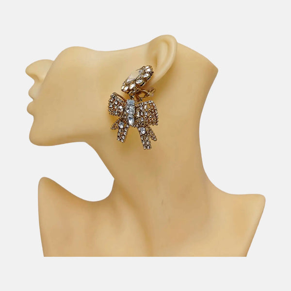 Metal Gold Clip On Earrings