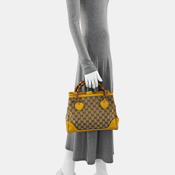 Monogram Canvas Tote Bag Beige
