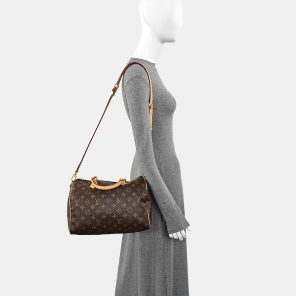 SPEEDY 30 Monogram Coated Canvas Brown