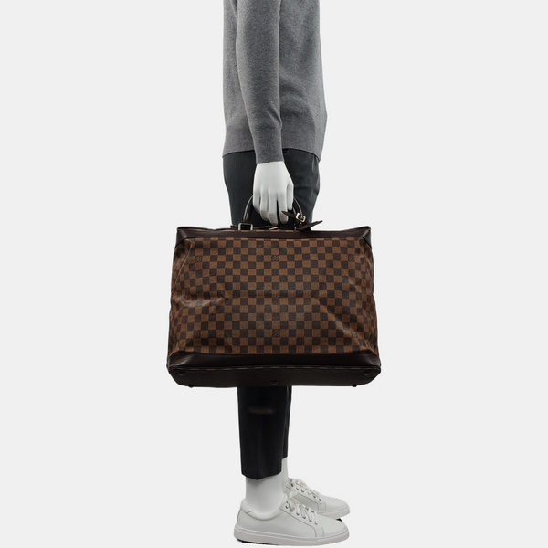 GRIMAUD Damier Ebene Coated Canvas Brown