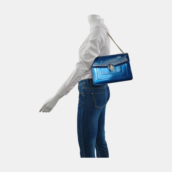 SERPENTI FOREVER Medium Calfskin Blue