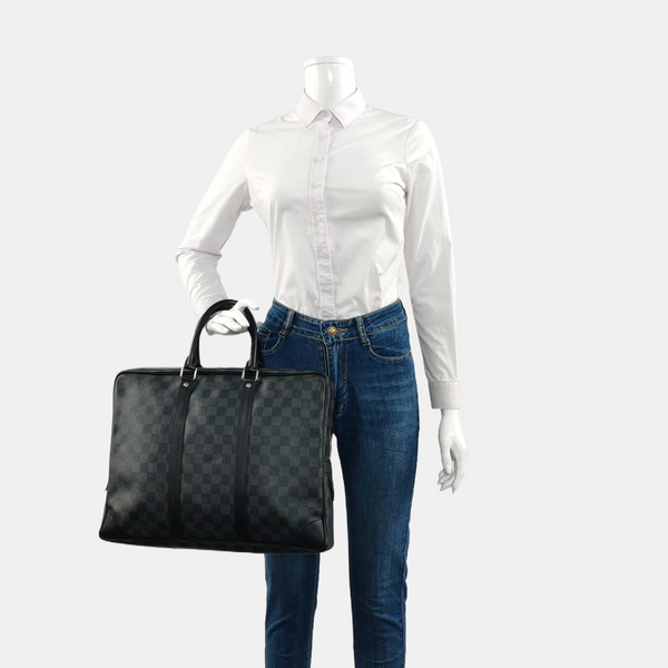 PORTE-DOCUMENTS Damier Graphite Coated Canvas Gray