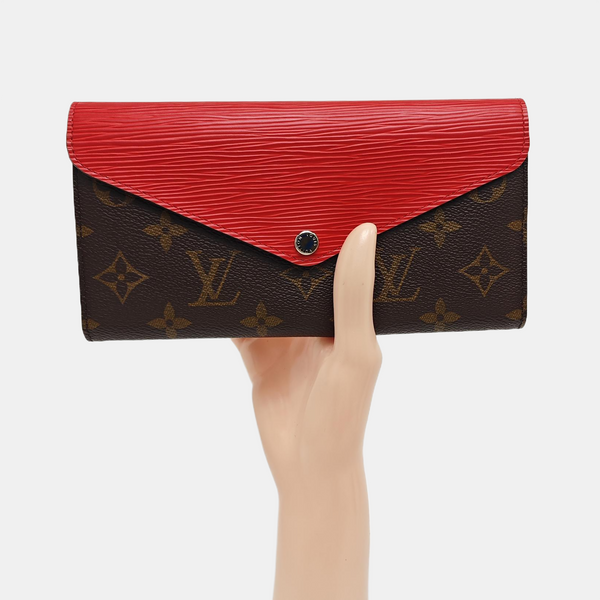 MARIE LOU Monogram Coated Canvas Brown Wallet