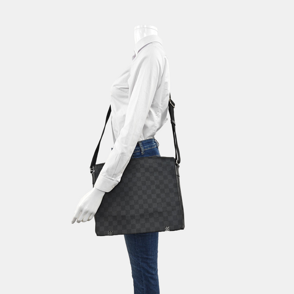 DISTRICT MM Damier Graphite Coated Canvas Gray