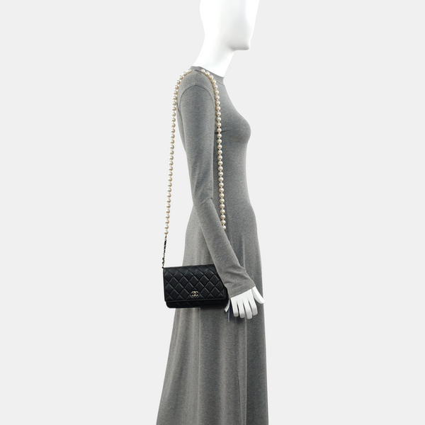 WOC Quilted Lambskin Black