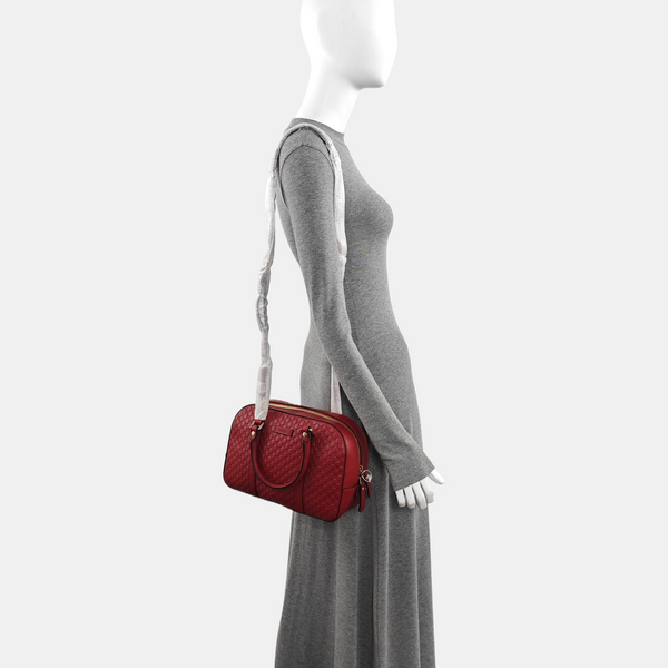 Microguccissima Monogram Calfskin Red