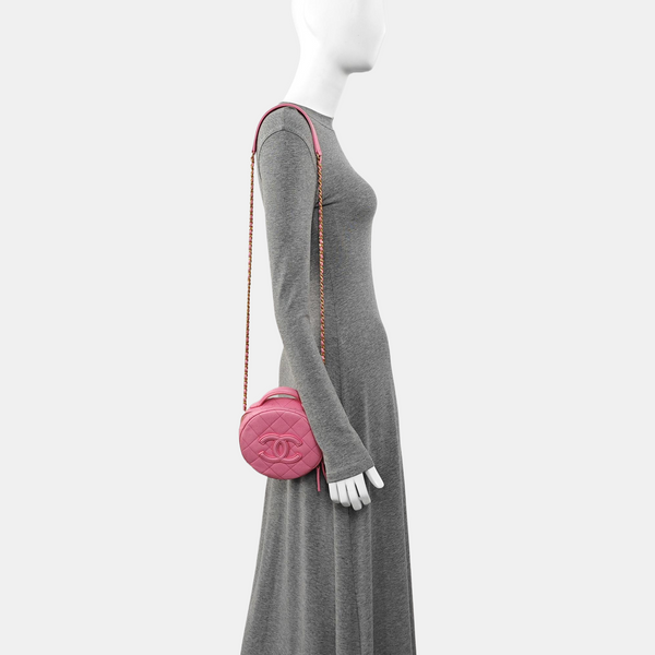 Quilted Grained Calfskin Pink