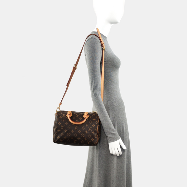 SPEEDY 25 Monogram Coated Canvas Brown