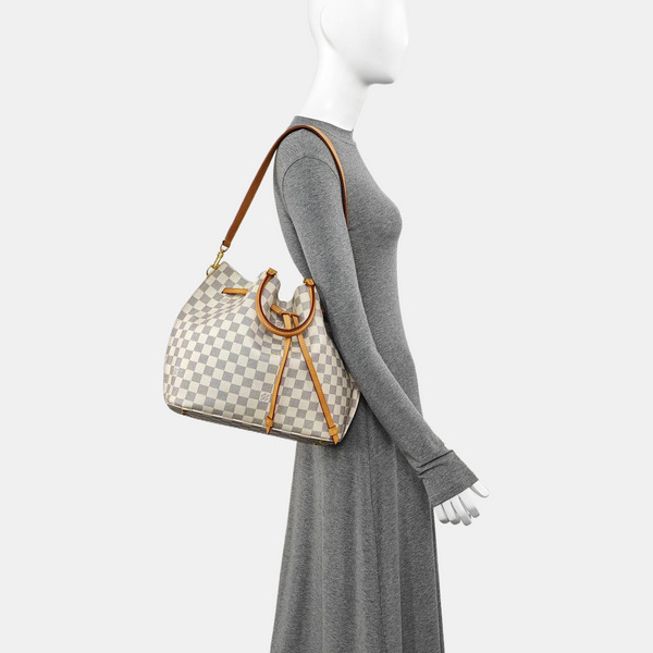 GIROLATA GM Damier Azur Coated Canvas White