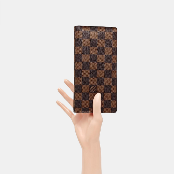 Damier Ebene Coated Canvas Wallet Brown