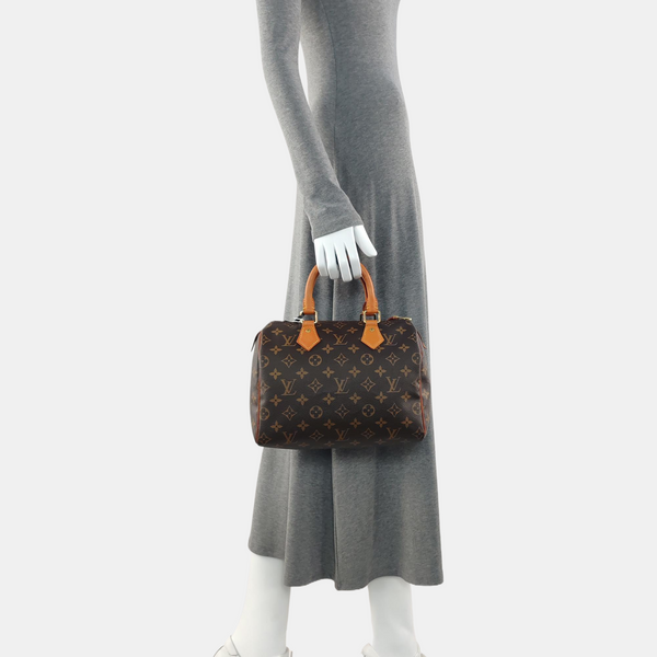 SPEEDY 25 Monogram Coated Canvas Brown