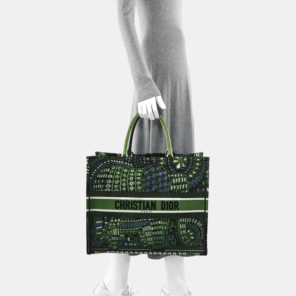 Book Tote Large Canvas Green