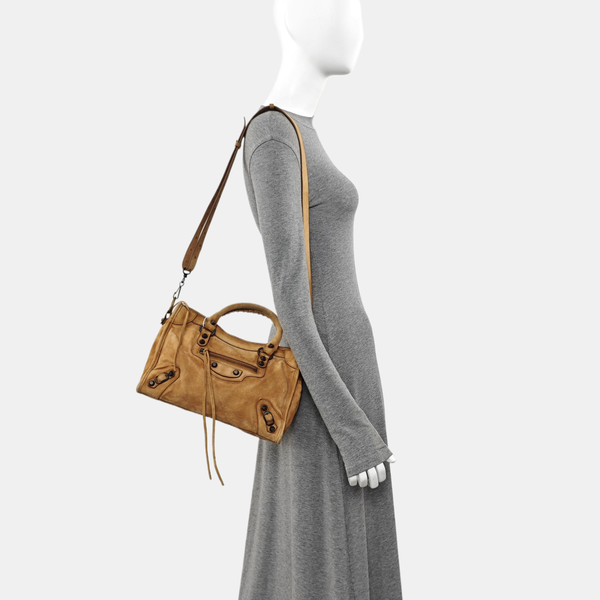 LE CITY Small Suede Brown