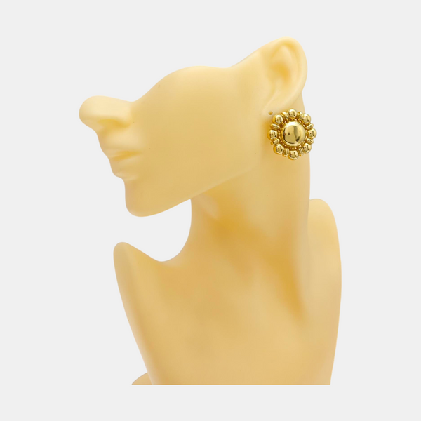 Metal Gold Clip On Earrings
