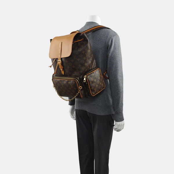 TRIO Monogram Coated Canvas Brown