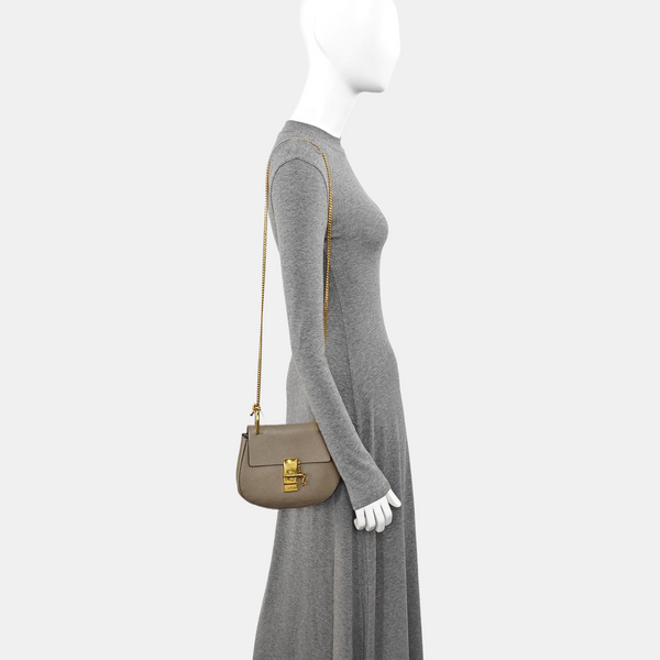 Drew Mini Calfskin Gray