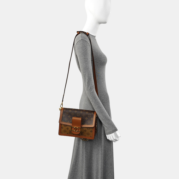 DAUPHINE MM Monogram Coated Canvas Brown