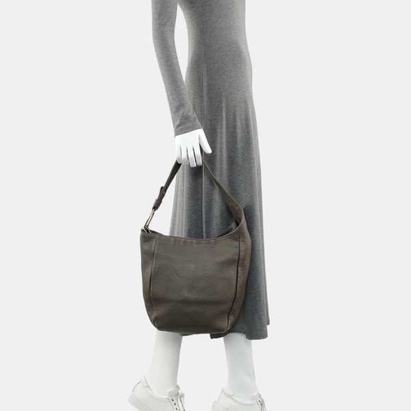 Bolso Greenwich Hobo Piel de becerro Gris