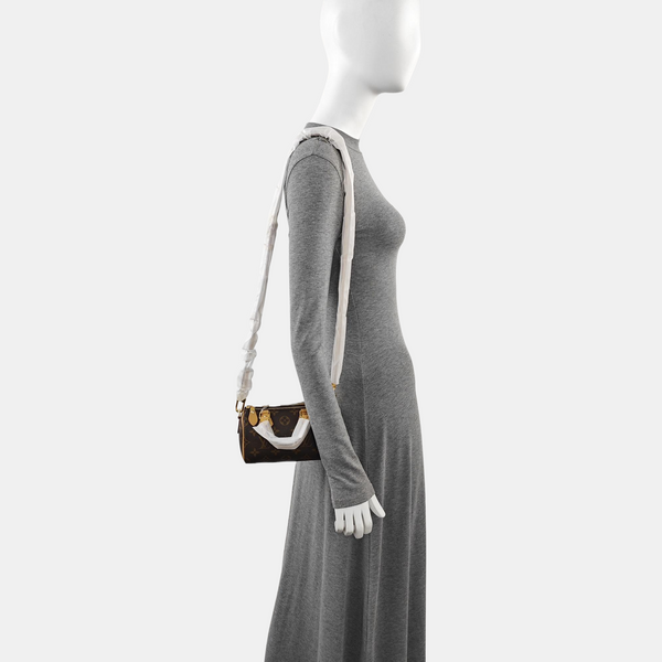 SPEEDY Nano Monogram Coated Canvas Brown