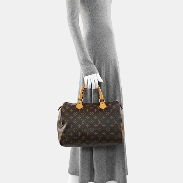 SPEEDY 30 Monogram Coated Canvas Brown
