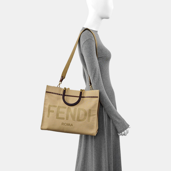 Authenticated pre-owned Sunshine Medium Canvas Beige - Tote Bag at Looply
